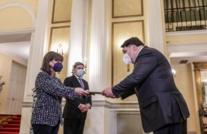U.S. Ambassador to Greece Tsunis presented his credentials to President Sakellaropoulou