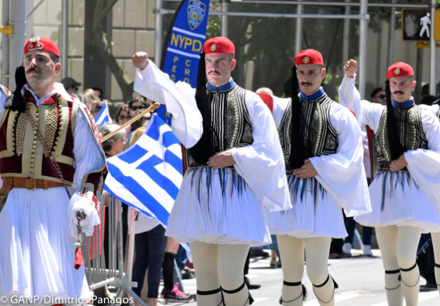 H.E. Archbishop Elpidophoros at the 2022 Greek Independence Day Parade Celebrating the 201st yr. On 5th Ave, NYC.