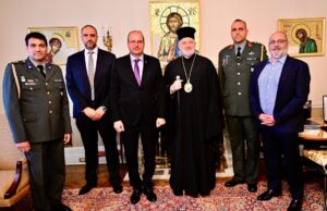 Συνάντηση του Αρχιεπισκόπου Ελπιδοφόρου με τον Υπουργό Αμυνας της Κύπρου