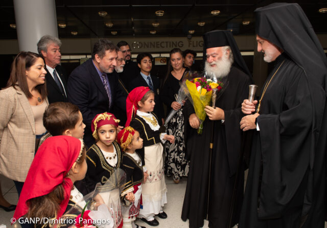 H.E. Archbishop Elpidophoros welcomed His Beatitude Pope & Patriarch of Alexandria and All Africa Theodoros II today at JFK airport. Clergy and Laity from the DAD welcomed His Beatitude to the USA to be Honored by The Order of St. Andrew The Apostle.