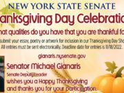 Gianaris Launches Annual Thanksgiving Creative Celebration, Deadline Nov. 18