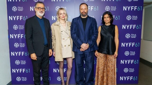 w06-133454premiereBLEATGiorgosKoumendakisEmmaStoneYorgosLanthimosElinaKountouriFilmatLincolnCenterNYFF61photoColleenSturtevant