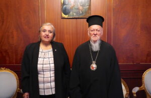 Συνάντηση του Οικουμενικού Πατριάρχη με την υφυπ. Εξωτερικών Αλ. Παπαδοπούλου