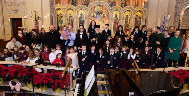 His Eminence Archbishop Elpidophoros attended the Cathedral School Christmas Concert at The Archdiocesan Cathedral in NYC on Monday December 18th, 2023.