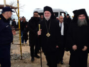 Ο Aρχιεπίσκοπος Ελπιδοφόρος στη Mονή Φιλοθέου