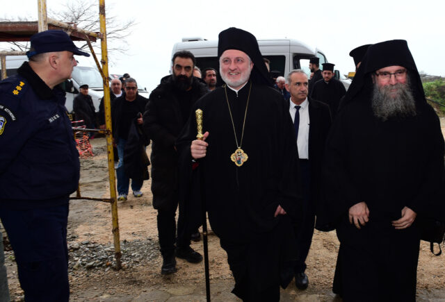 His Eminence Archbishop Elpidophoros visited The Holy Monastery of Philotheis at Mt. Athos and was welcomed by The Abbot Fr. Nikodimos.