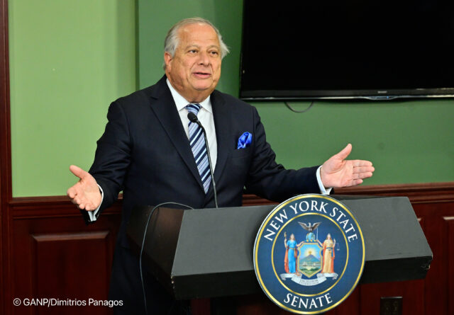 His Eminence Archbishop Elpidophoros traveled to Albany Met with Governor Kathy Hochul, and was welcomed by the Senate Majority Leader Andrea Stewart-Cousins. His Eminence Archbishop Elpidophoros was also welcomed by NY State Senators Michael Gianaris, An