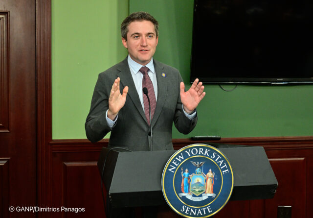 His Eminence Archbishop Elpidophoros traveled to Albany Met with Governor Kathy Hochul, and was welcomed by the Senate Majority Leader Andrea Stewart-Cousins. His Eminence Archbishop Elpidophoros was also welcomed by NY State Senators Michael Gianaris, An