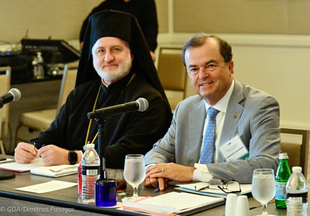 H.E. Archbishop Elpidophoros Presided at The 33rd Annual Leadership 100 Executive and Board Committee meeting in Naples Florida. The 40th Anniversary Leadership 100 Conference led by Chairman James G. Logothetis.