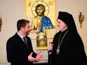 PASOK leader Androulakis meets with Archbishop Elpidophoros