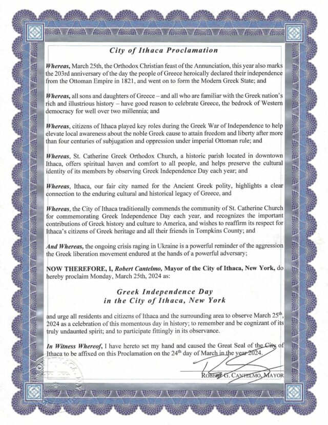 Ithaca Proclamation 2024