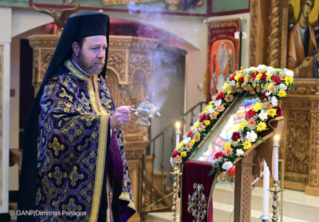 H.E. Archbishop Elpidophoros Officiated The Service of The Bridegroom at the Transfiguration Greek Orthodox Church in Corona, NY.